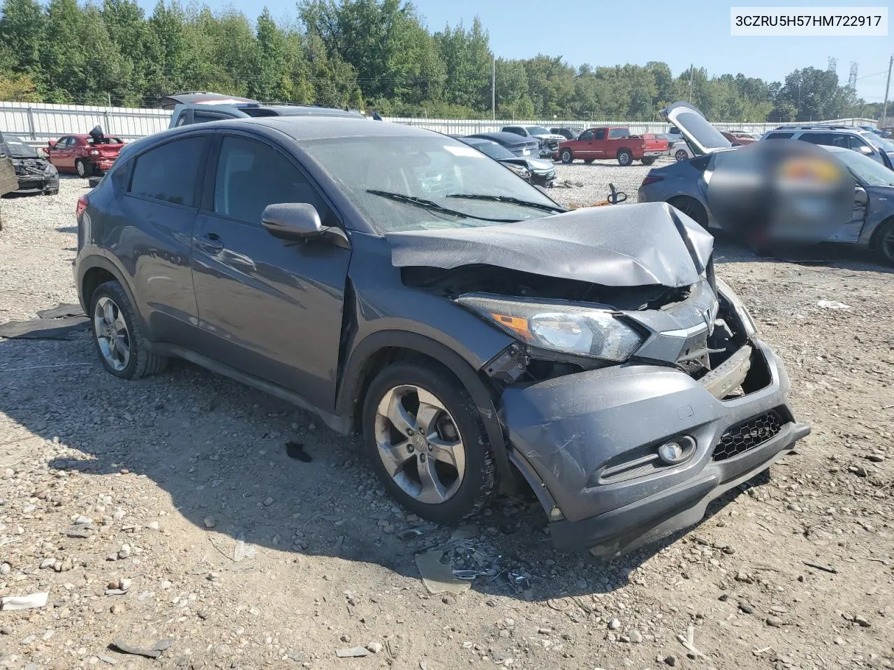 2017 Honda Hr-V Ex VIN: 3CZRU5H57HM722917 Lot: 72054114