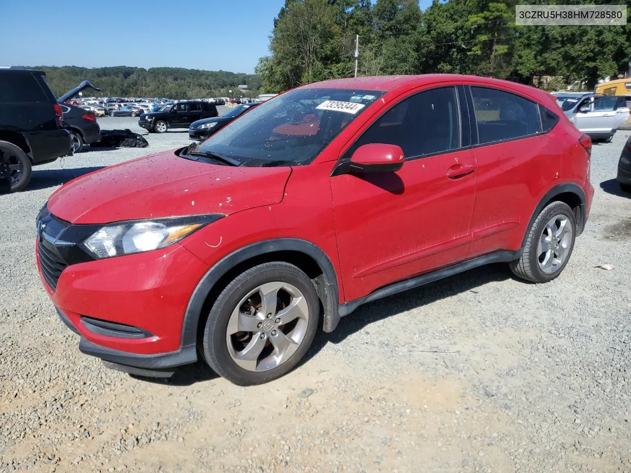 2017 Honda Hr-V Lx VIN: 3CZRU5H38HM728580 Lot: 73295344