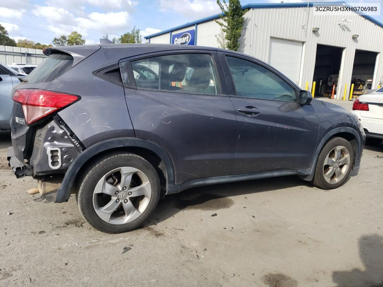 2017 Honda Hr-V Lx VIN: 3CZRU5H3XHG706983 Lot: 74191283