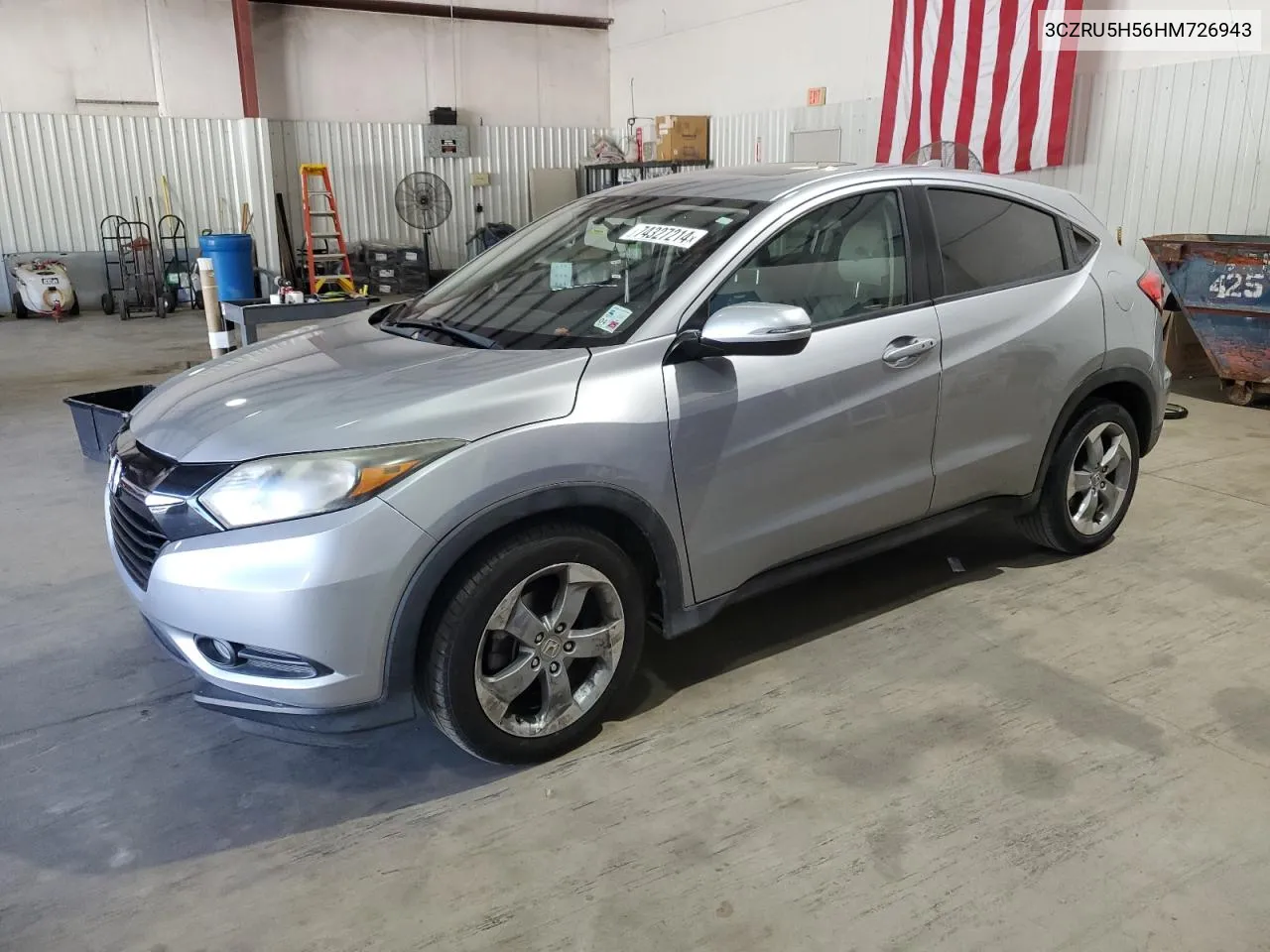 2017 Honda Hr-V Ex VIN: 3CZRU5H56HM726943 Lot: 74327214