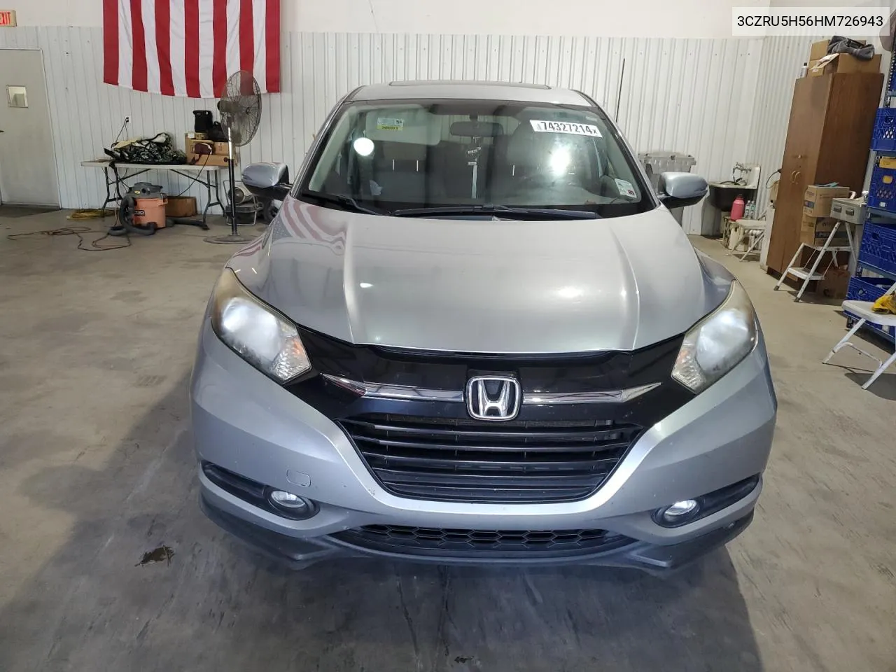 2017 Honda Hr-V Ex VIN: 3CZRU5H56HM726943 Lot: 74327214