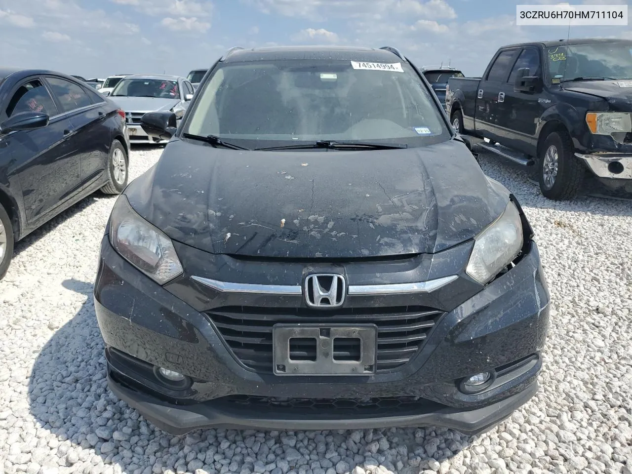 2017 Honda Hr-V Exl VIN: 3CZRU6H70HM711104 Lot: 74514994