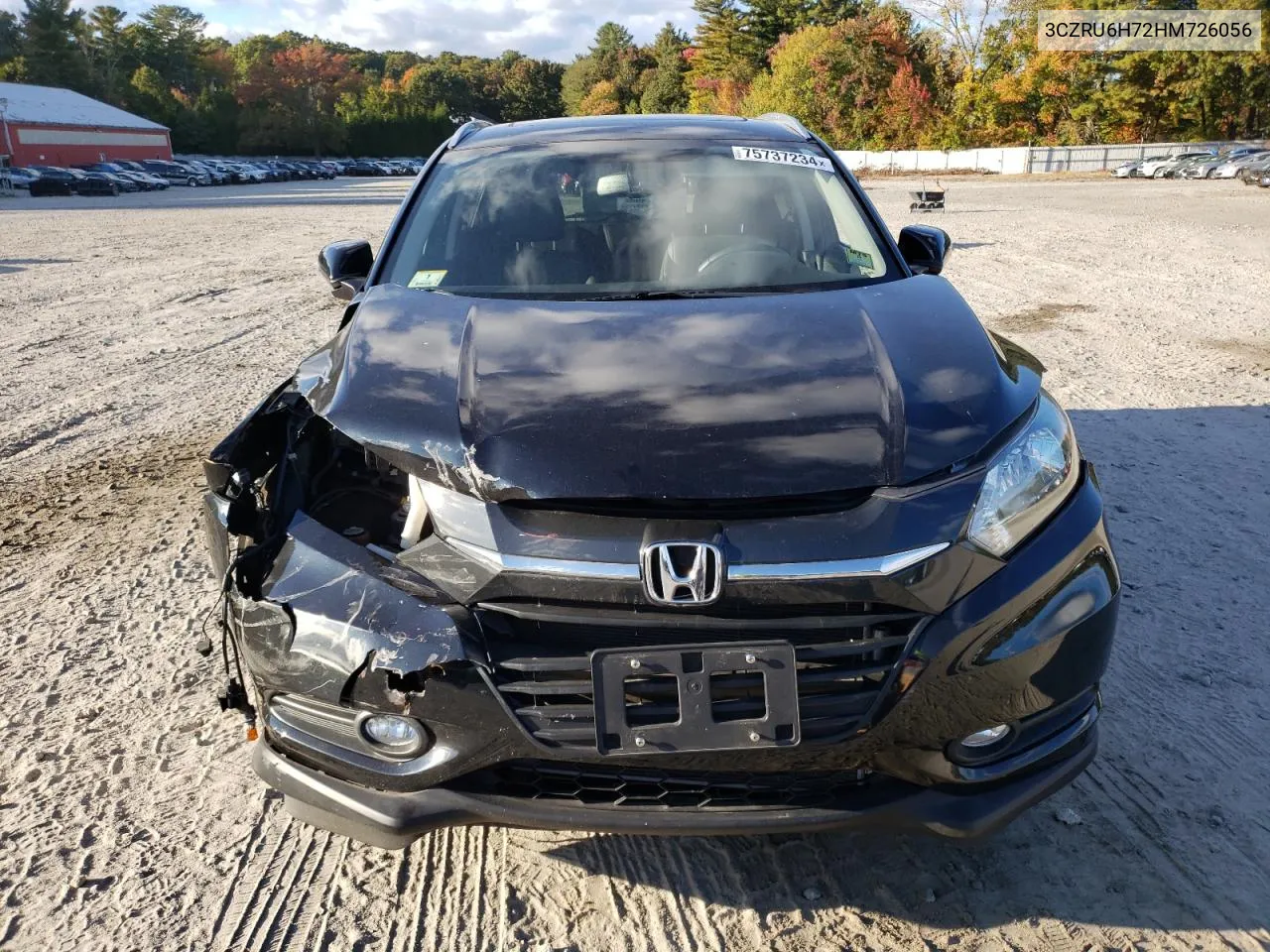 2017 Honda Hr-V Exl VIN: 3CZRU6H72HM726056 Lot: 75737234