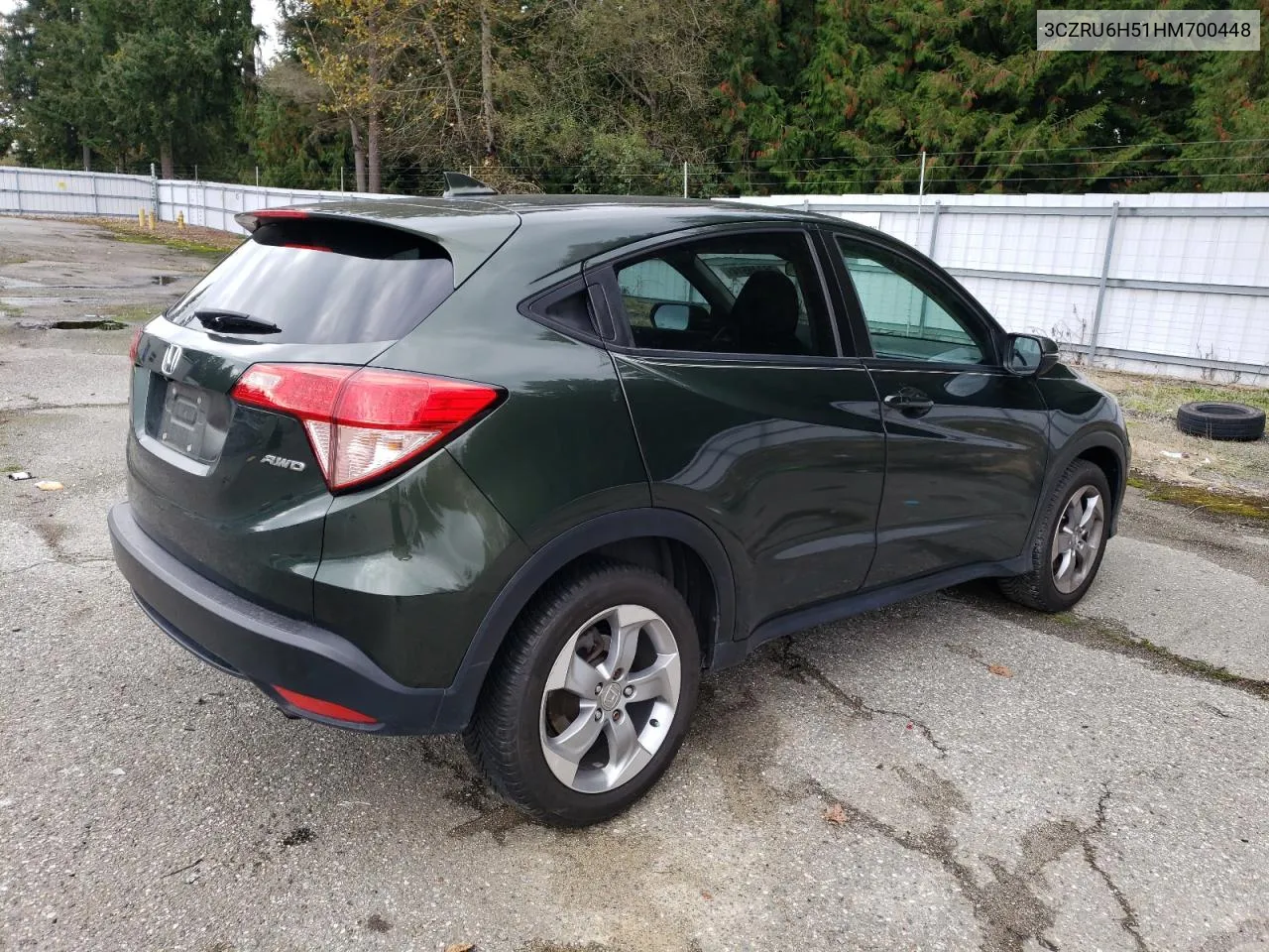 2017 Honda Hr-V Ex VIN: 3CZRU6H51HM700448 Lot: 76745514