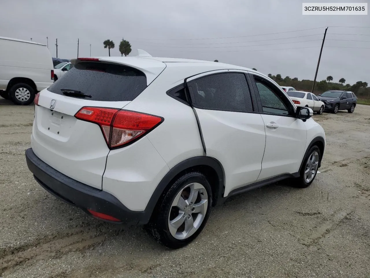 2017 Honda Hr-V Ex VIN: 3CZRU5H52HM701635 Lot: 76847254