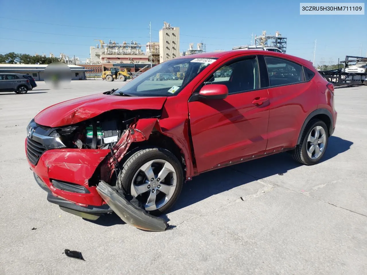 2017 Honda Hr-V Lx VIN: 3CZRU5H30HM711109 Lot: 76881824