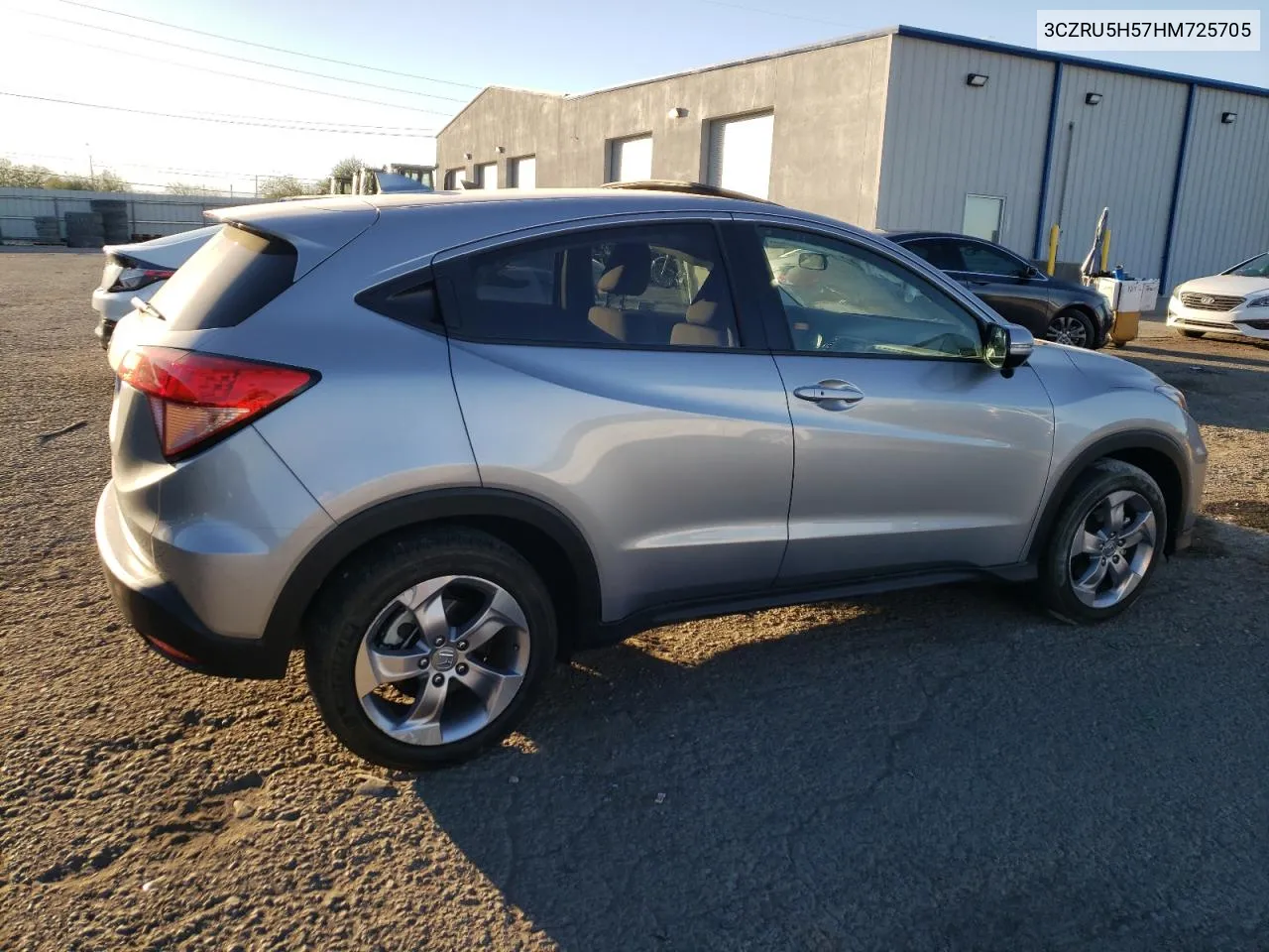 2017 Honda Hr-V Ex VIN: 3CZRU5H57HM725705 Lot: 77284284