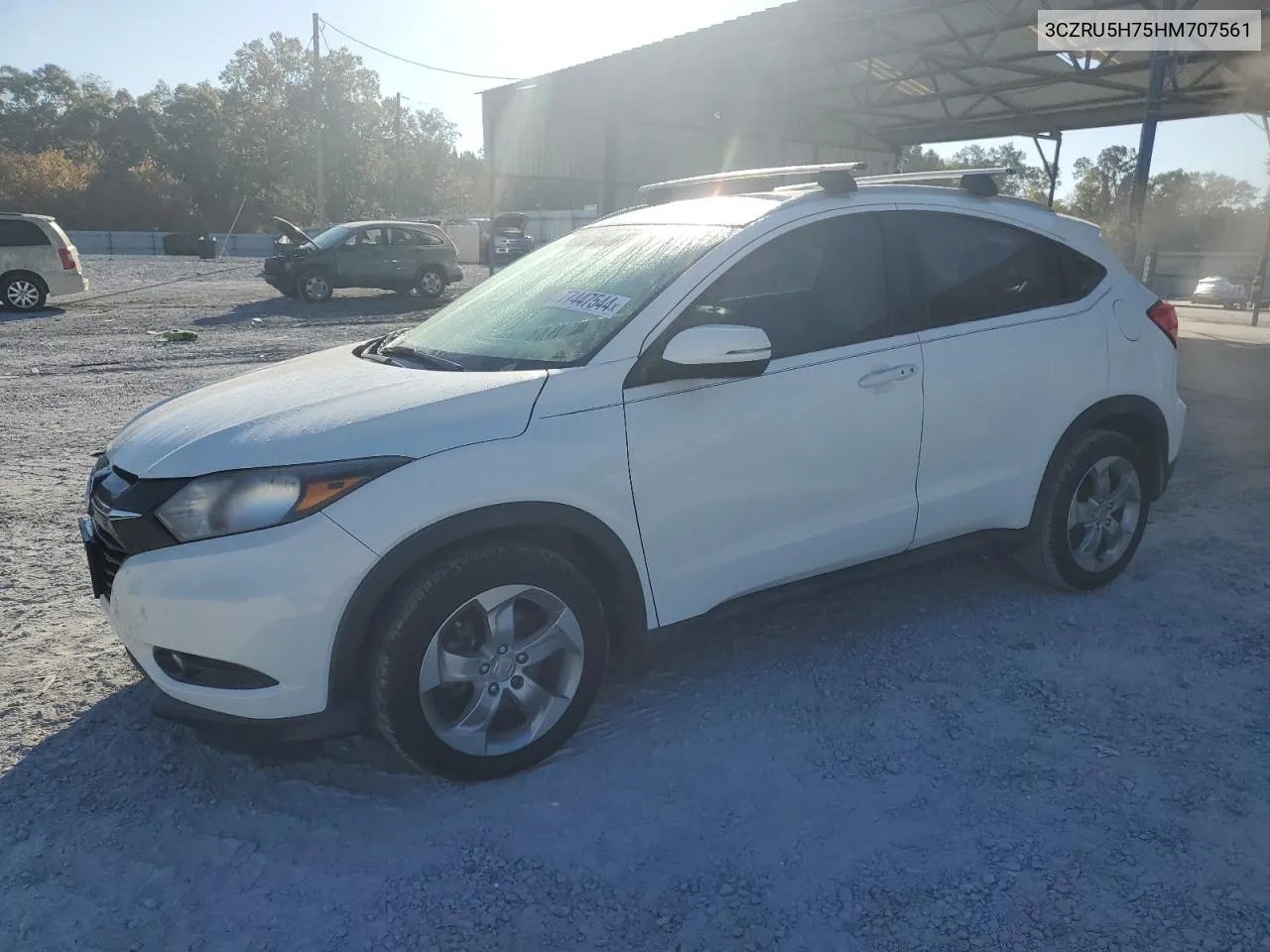 2017 Honda Hr-V Exl VIN: 3CZRU5H75HM707561 Lot: 77447544