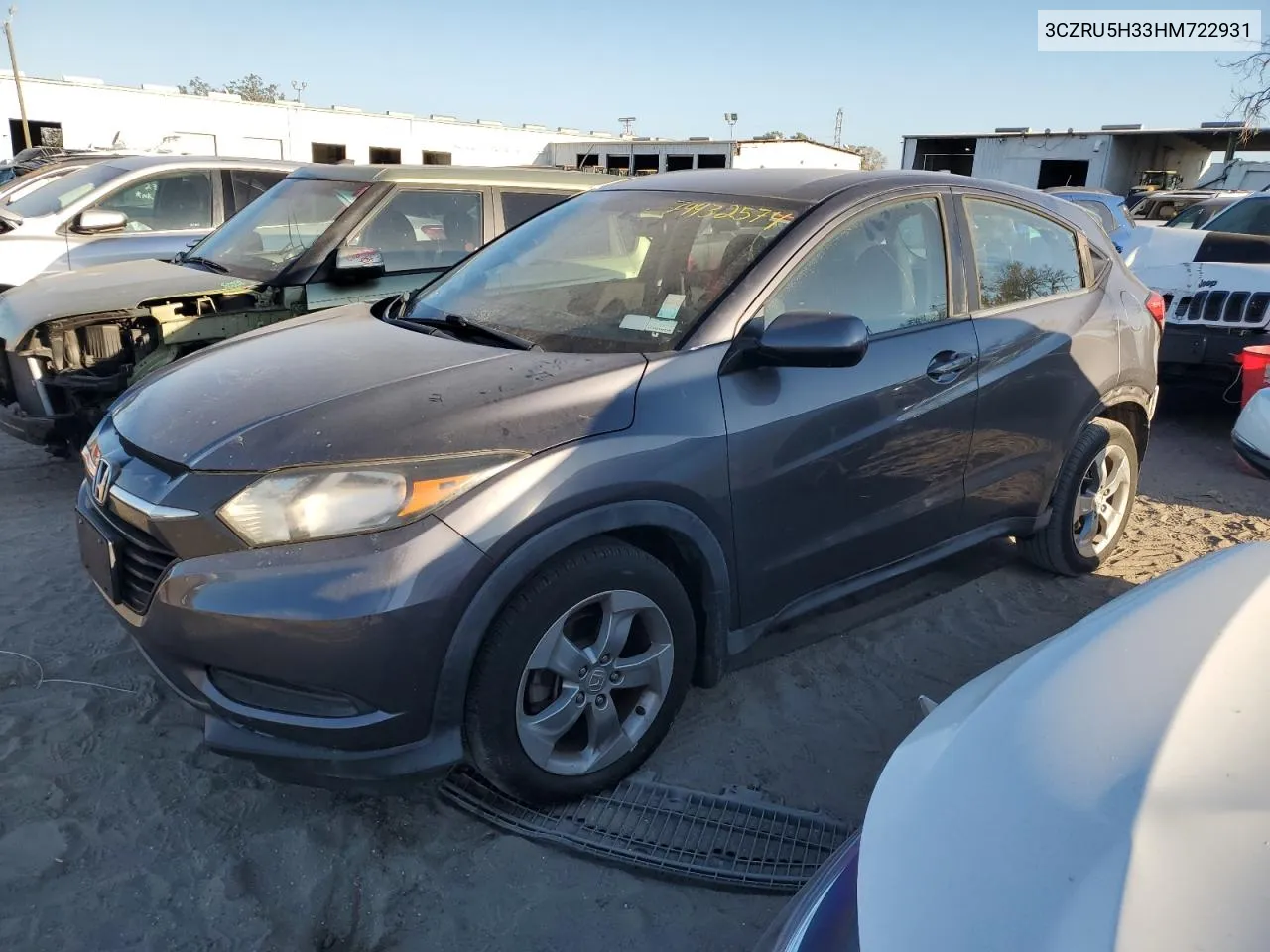 2017 Honda Hr-V Lx VIN: 3CZRU5H33HM722931 Lot: 79932574