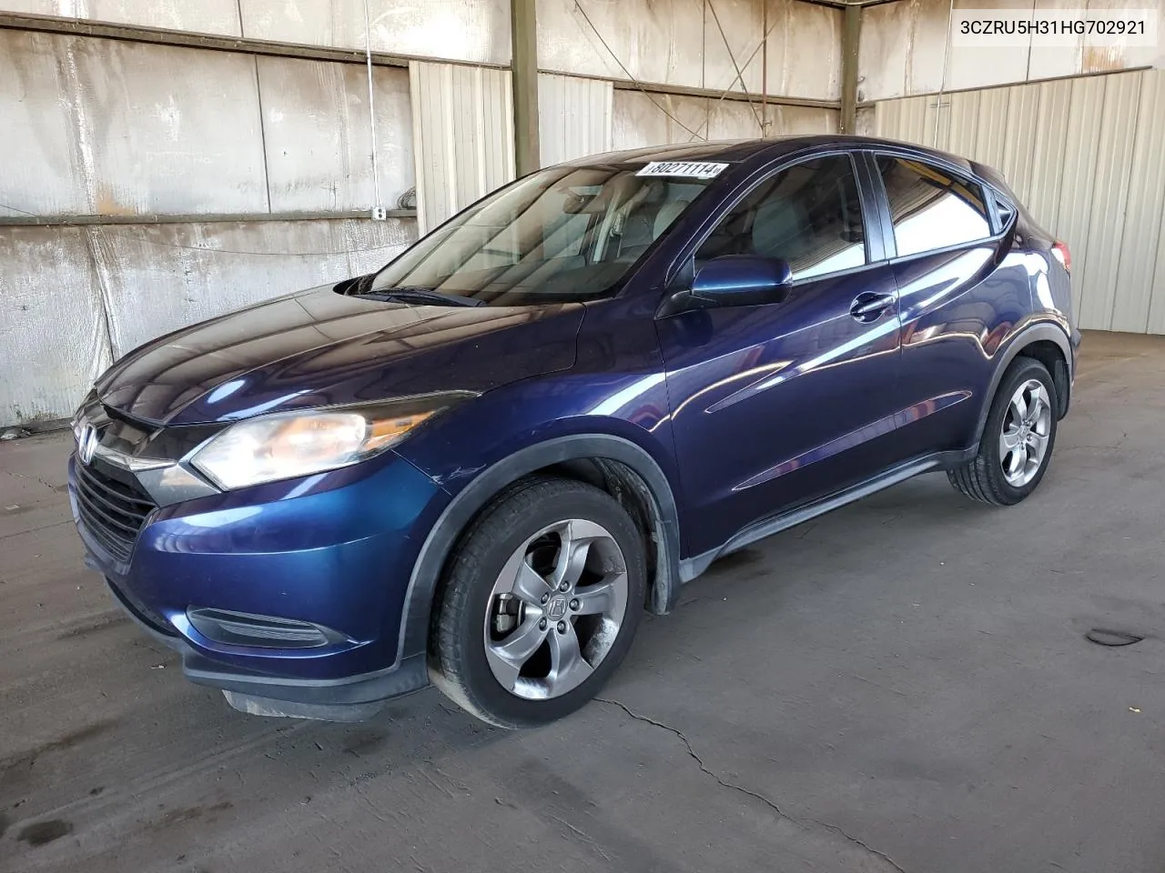 2017 Honda Hr-V Lx VIN: 3CZRU5H31HG702921 Lot: 80271114