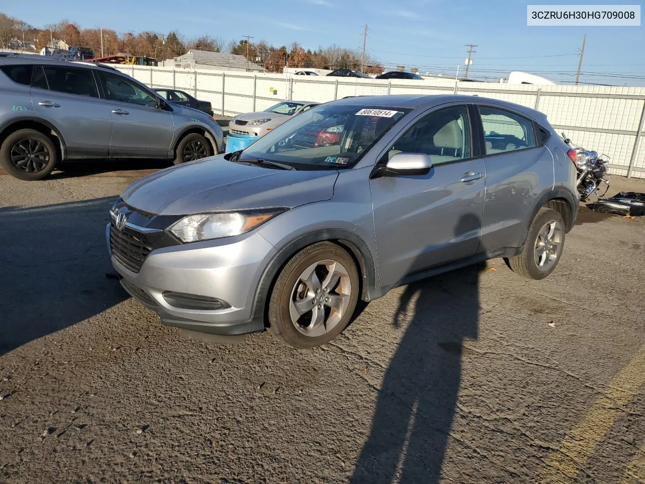 2017 Honda Hr-V Lx VIN: 3CZRU6H30HG709008 Lot: 80610514