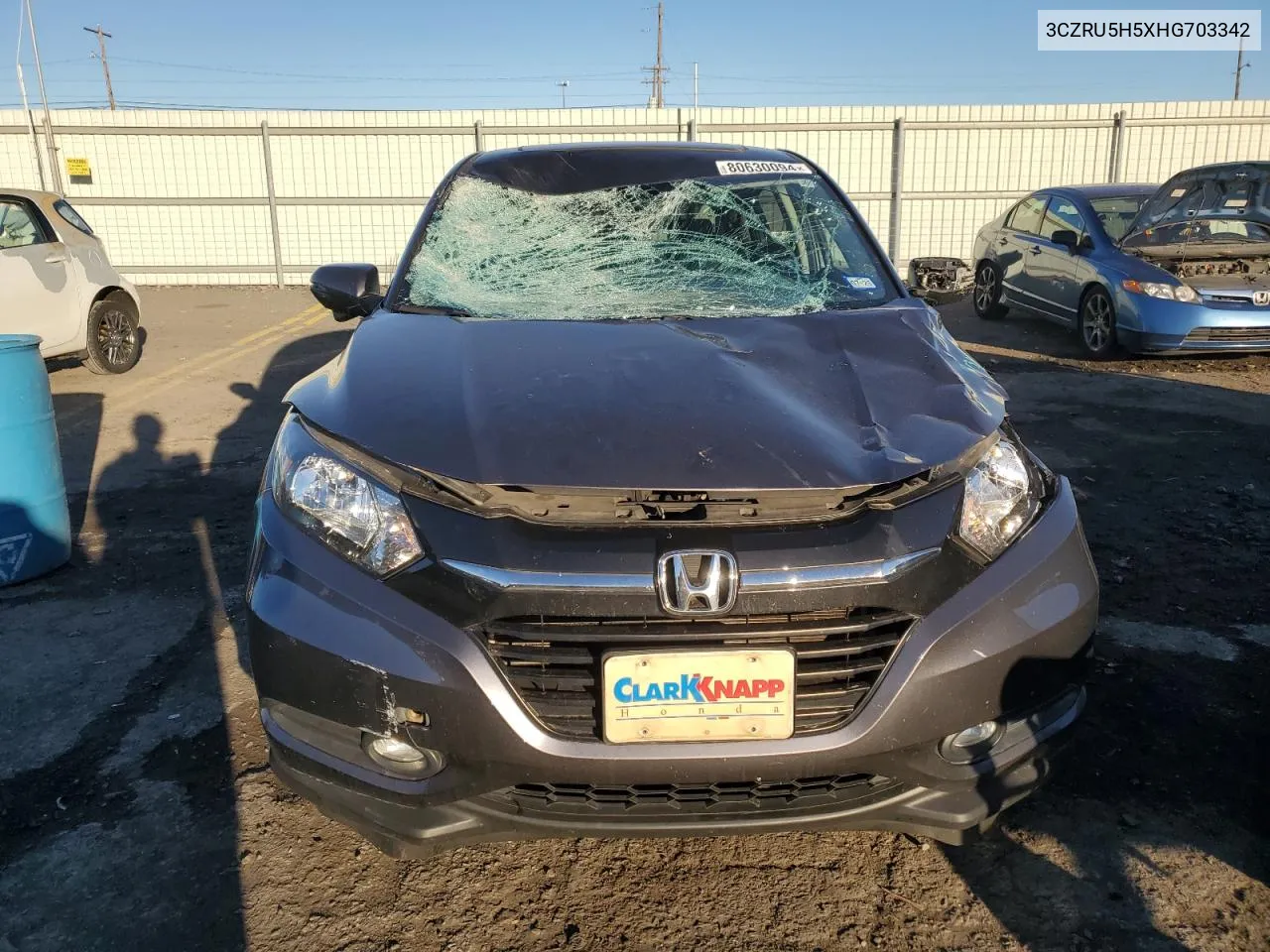 2017 Honda Hr-V Ex VIN: 3CZRU5H5XHG703342 Lot: 80630094