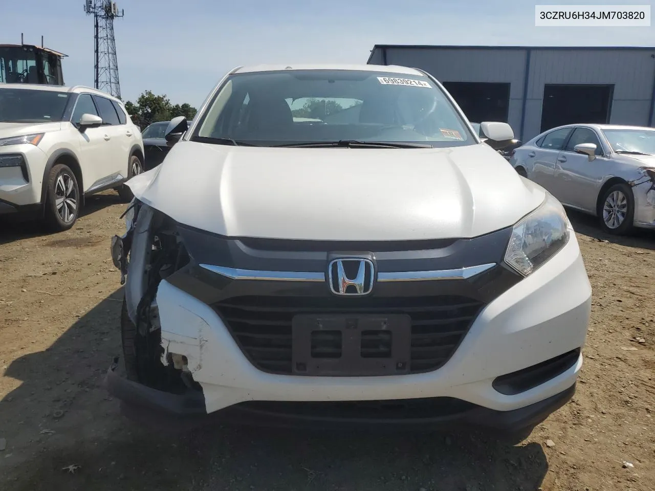 2018 Honda Hr-V Lx VIN: 3CZRU6H34JM703820 Lot: 69839214