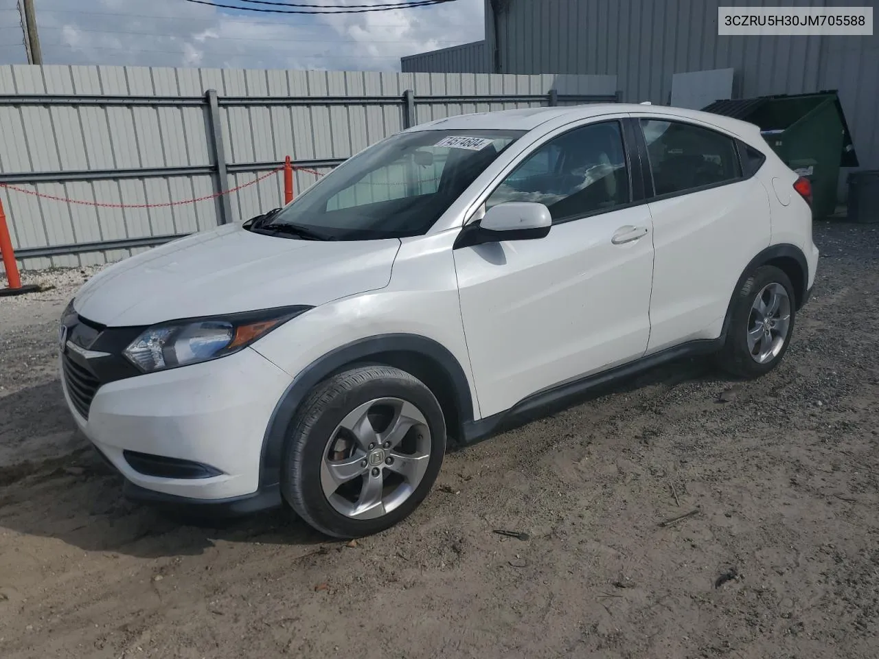 2018 Honda Hr-V Lx VIN: 3CZRU5H30JM705588 Lot: 74574604