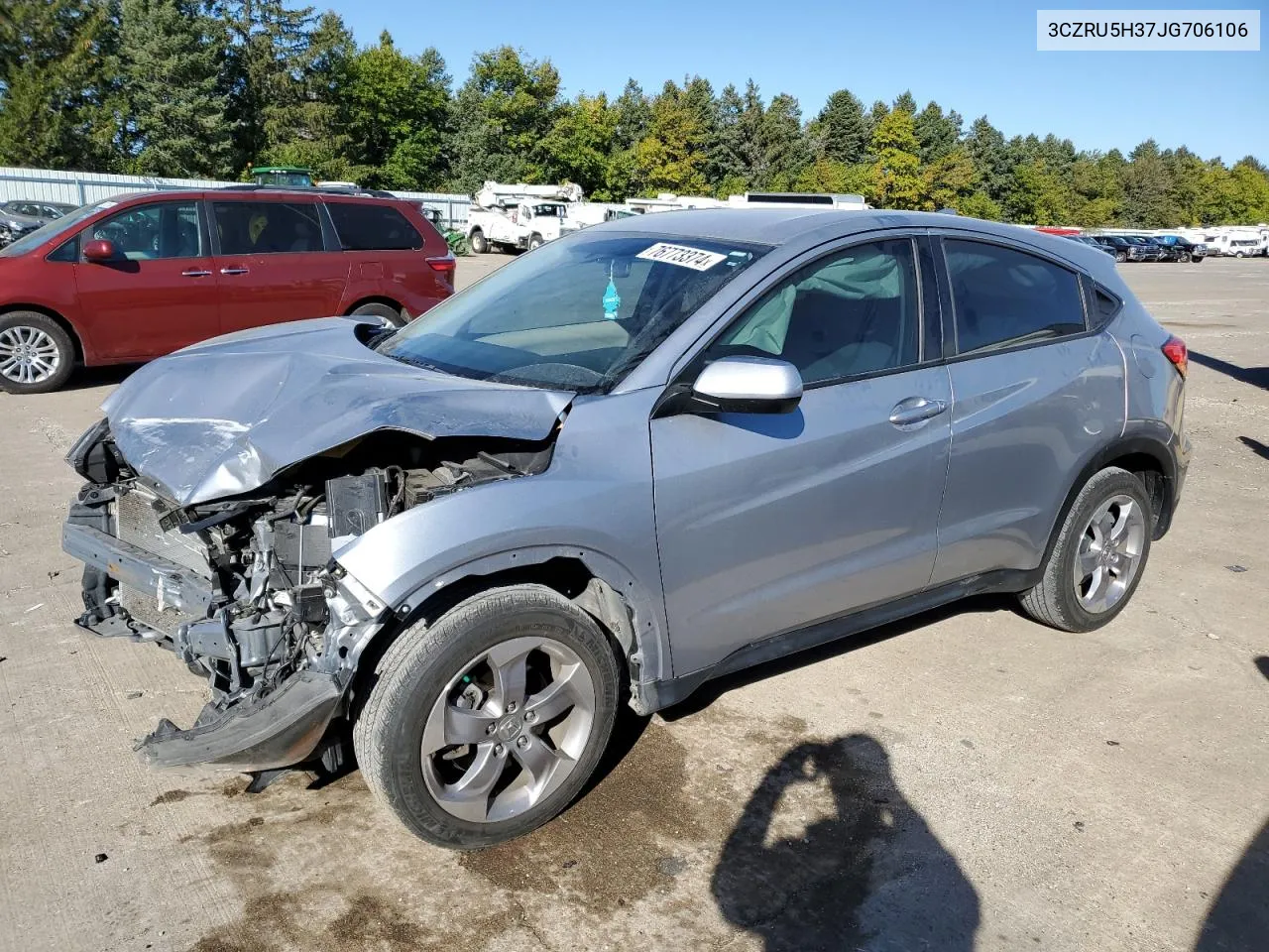 2018 Honda Hr-V Lx VIN: 3CZRU5H37JG706106 Lot: 76773374