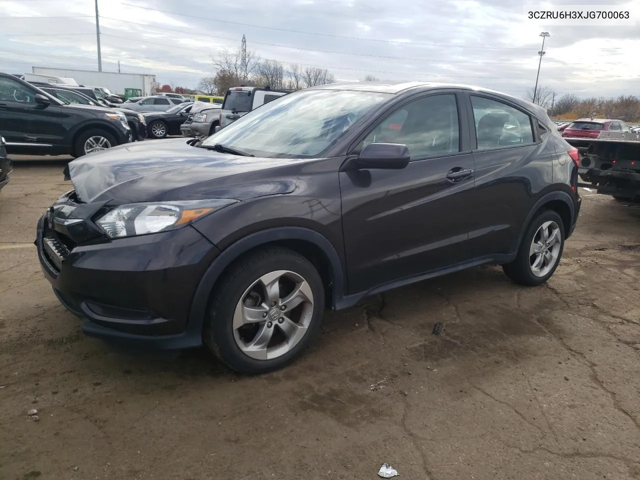 2018 Honda Hr-V Lx VIN: 3CZRU6H3XJG700063 Lot: 77410124