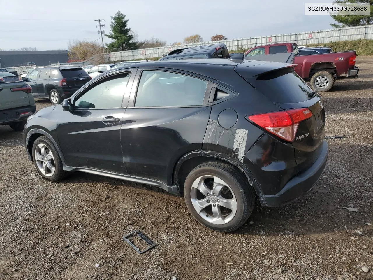 2018 Honda Hr-V Lx VIN: 3CZRU6H33JG728688 Lot: 77944444