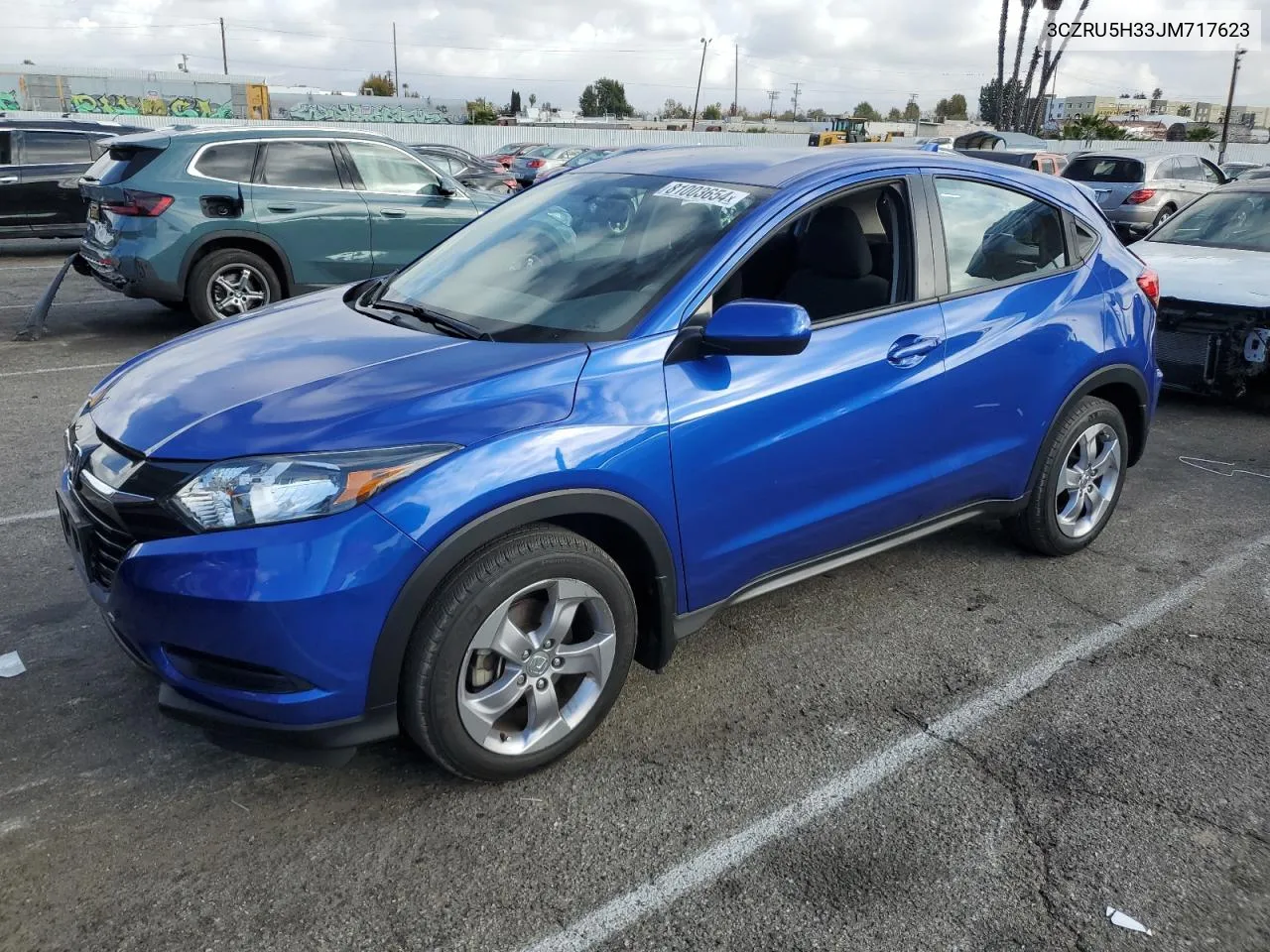 2018 Honda Hr-V Lx VIN: 3CZRU5H33JM717623 Lot: 81003654