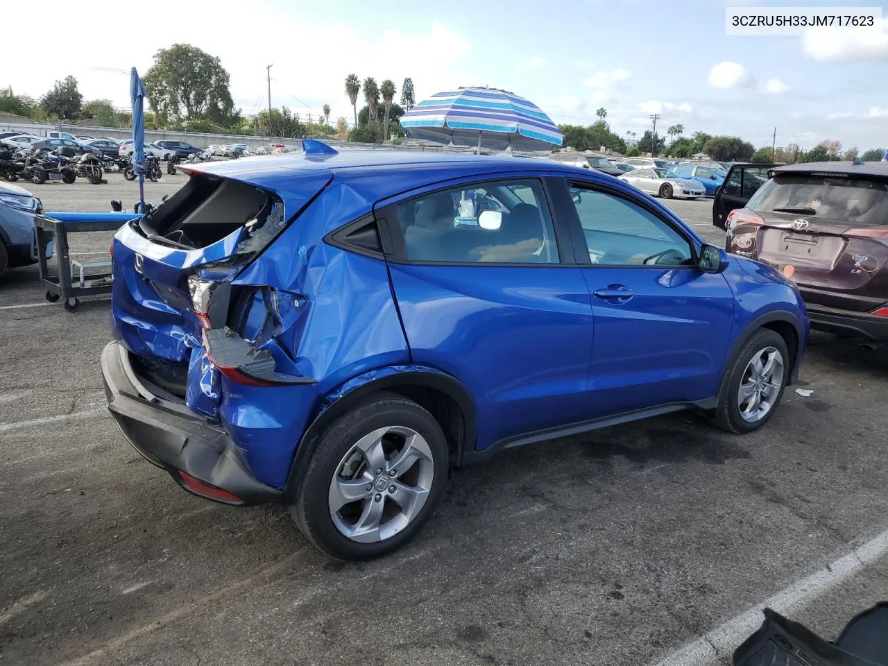 2018 Honda Hr-V Lx VIN: 3CZRU5H33JM717623 Lot: 81003654