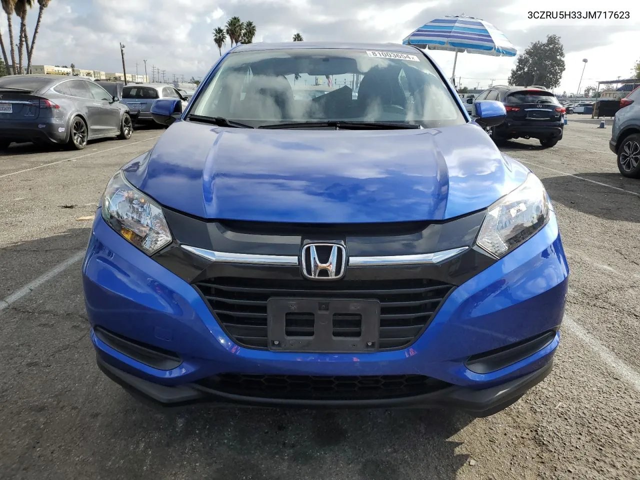 2018 Honda Hr-V Lx VIN: 3CZRU5H33JM717623 Lot: 81003654