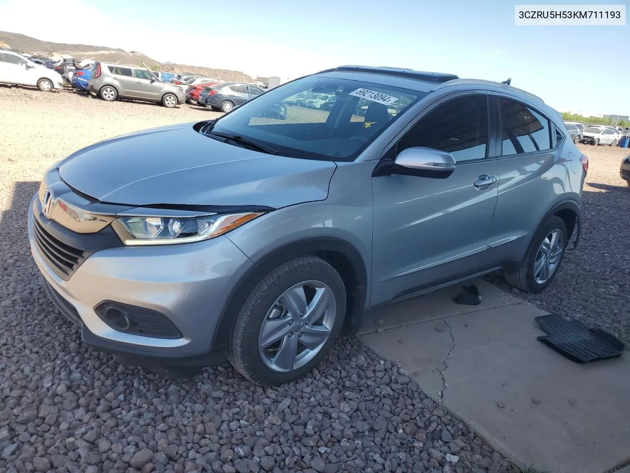 2019 Honda Hr-V Ex VIN: 3CZRU5H53KM711193 Lot: 69213094