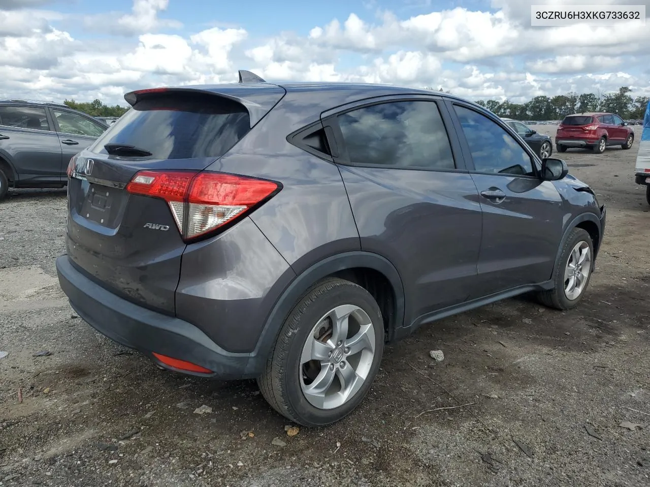 2019 Honda Hr-V Lx VIN: 3CZRU6H3XKG733632 Lot: 70195374