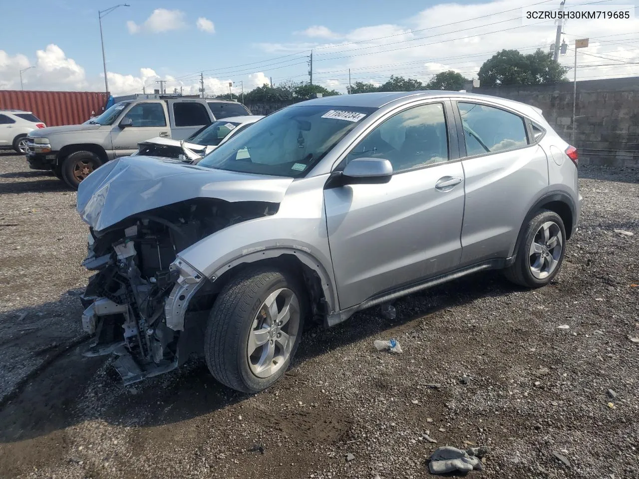 2019 Honda Hr-V Lx VIN: 3CZRU5H30KM719685 Lot: 71607234