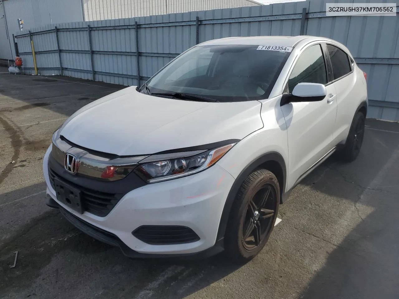 2019 Honda Hr-V Lx VIN: 3CZRU5H37KM706562 Lot: 71813354