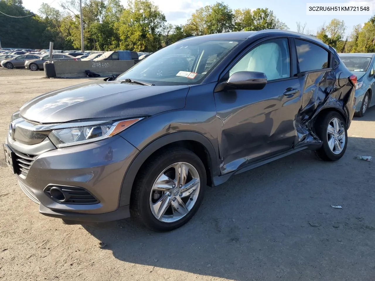 2019 Honda Hr-V Ex VIN: 3CZRU6H51KM721548 Lot: 72510664