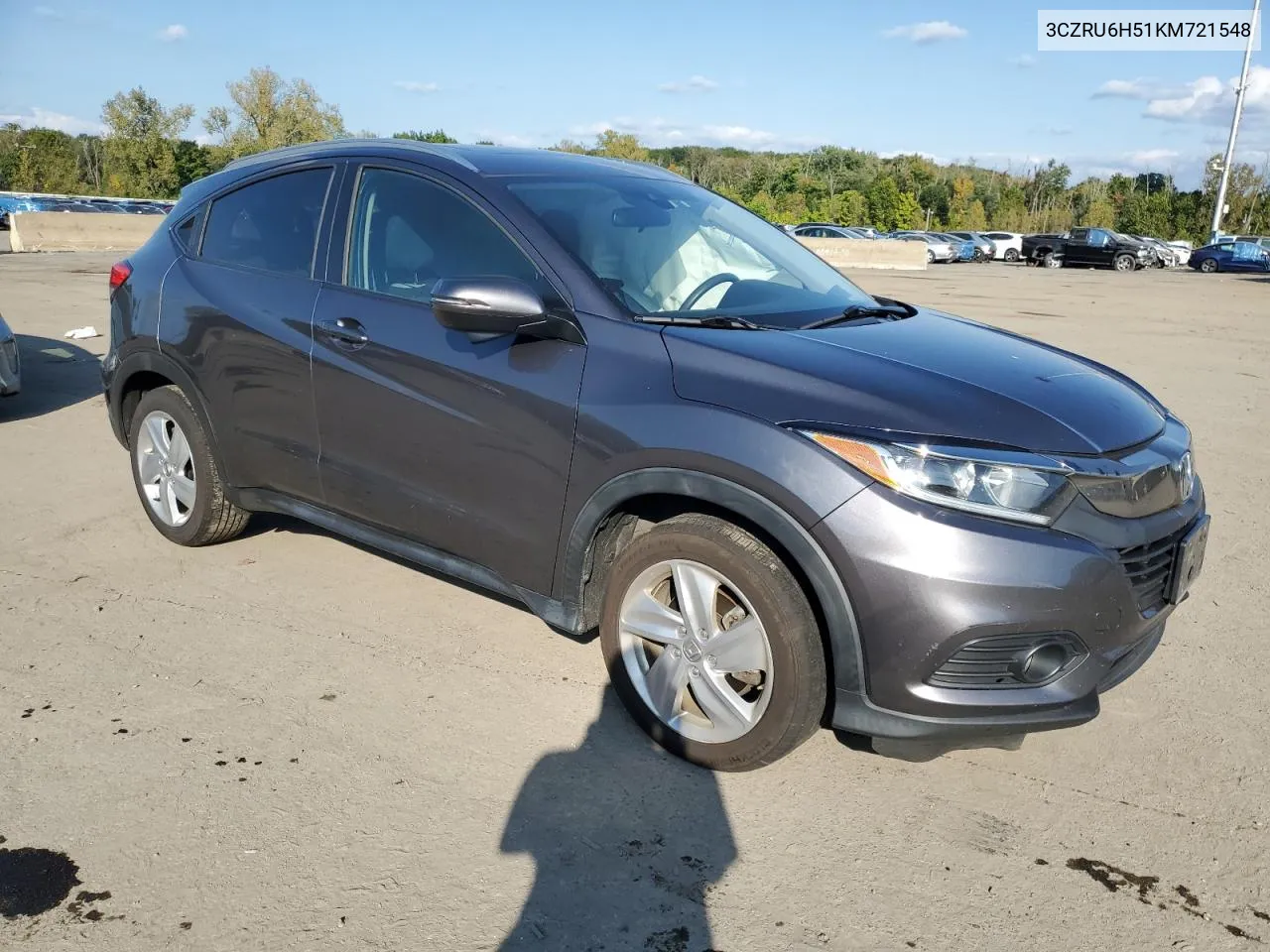 2019 Honda Hr-V Ex VIN: 3CZRU6H51KM721548 Lot: 72510664