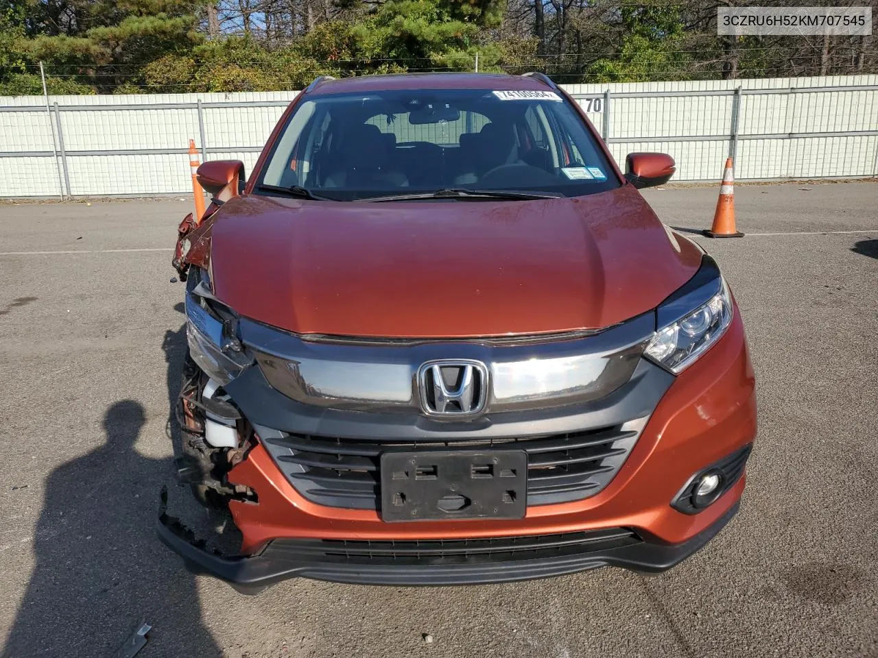 2019 Honda Hr-V Ex VIN: 3CZRU6H52KM707545 Lot: 74100564