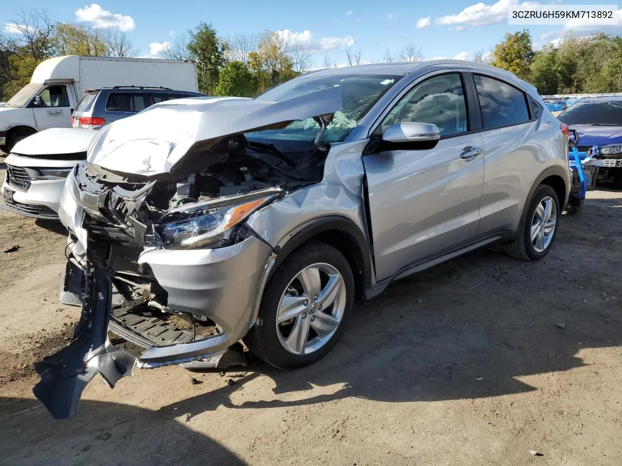 2019 Honda Hr-V Ex VIN: 3CZRU6H59KM713892 Lot: 75182644