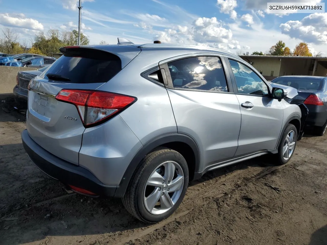 2019 Honda Hr-V Ex VIN: 3CZRU6H59KM713892 Lot: 75182644