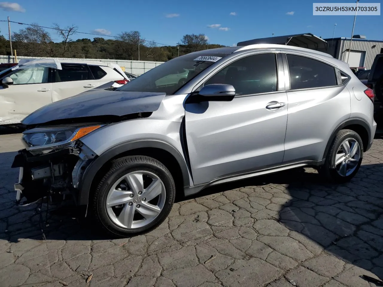 2019 Honda Hr-V Ex VIN: 3CZRU5H53KM703305 Lot: 76563644