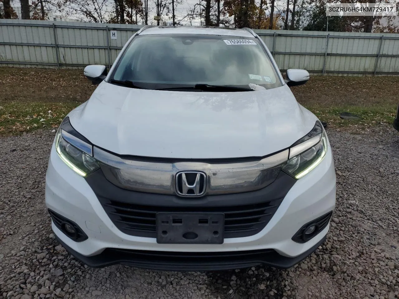 2019 Honda Hr-V Ex VIN: 3CZRU6H54KM729417 Lot: 76586094