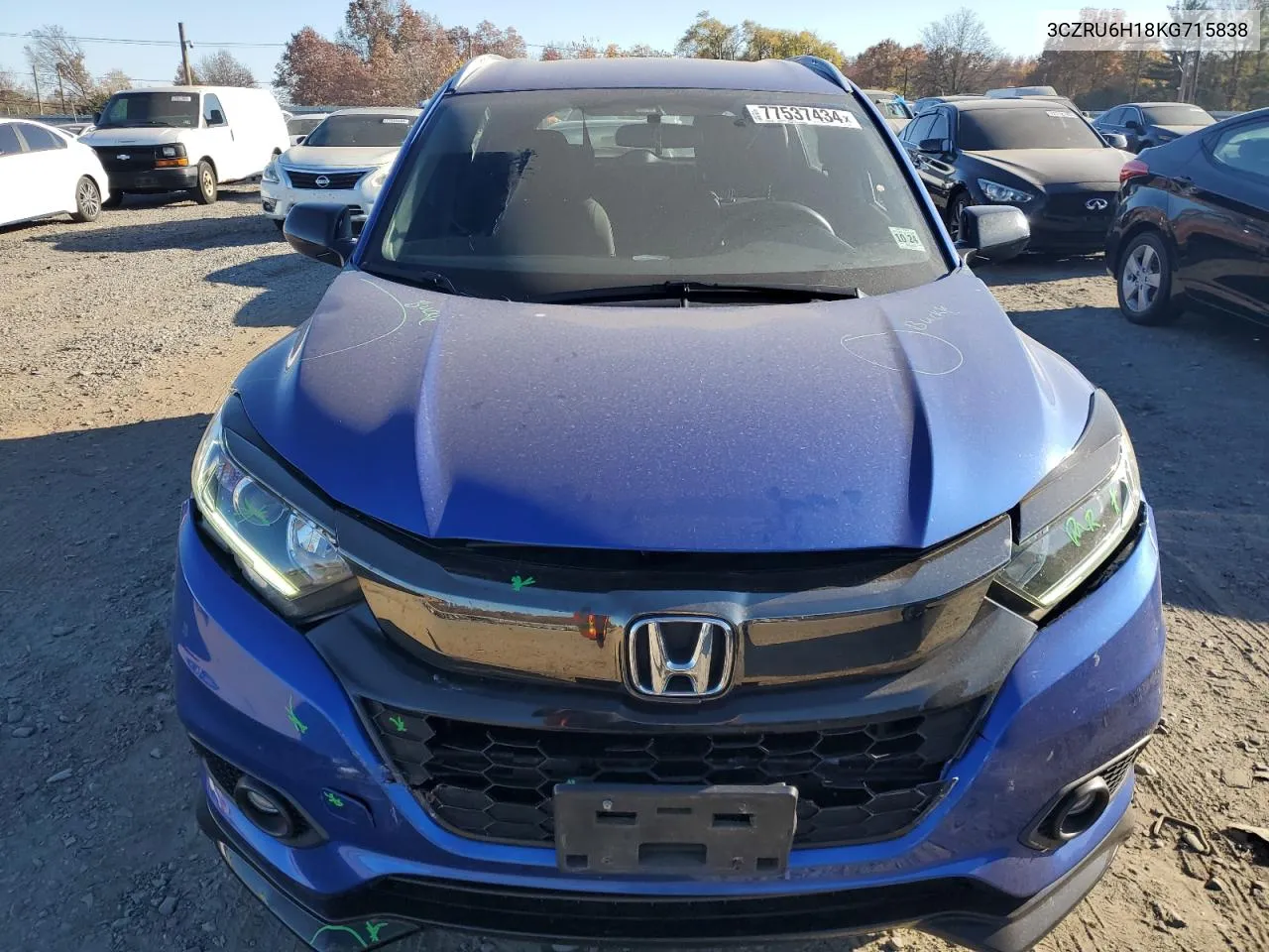 2019 Honda Hr-V Sport VIN: 3CZRU6H18KG715838 Lot: 77537434