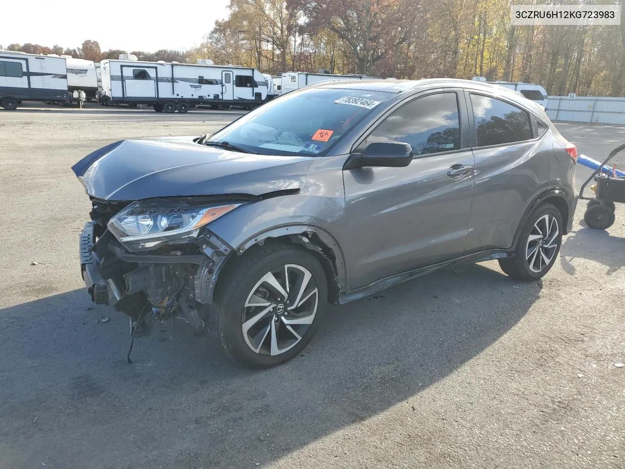 2019 Honda Hr-V Sport VIN: 3CZRU6H12KG723983 Lot: 78392464