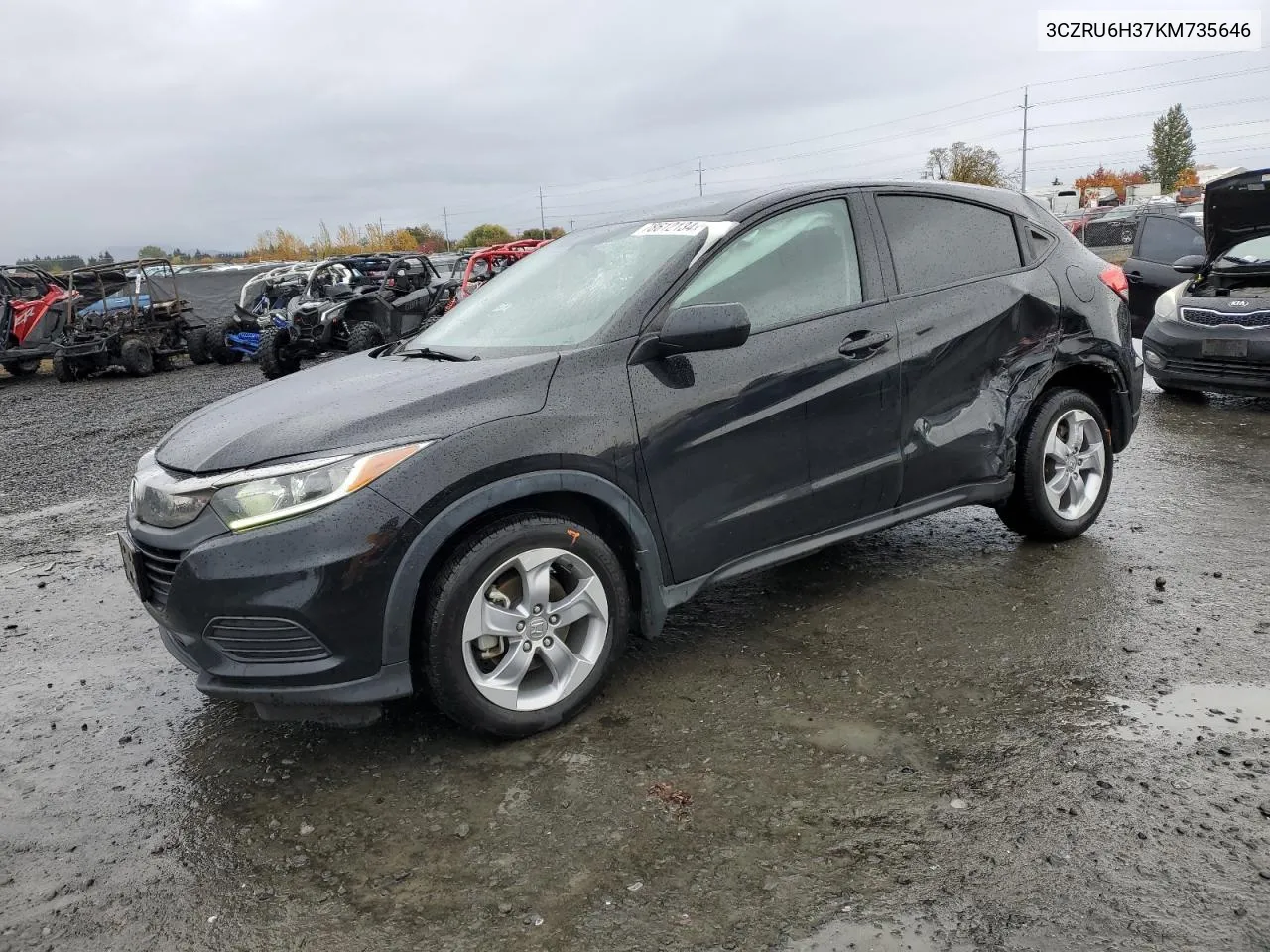 2019 Honda Hr-V Lx VIN: 3CZRU6H37KM735646 Lot: 78612134