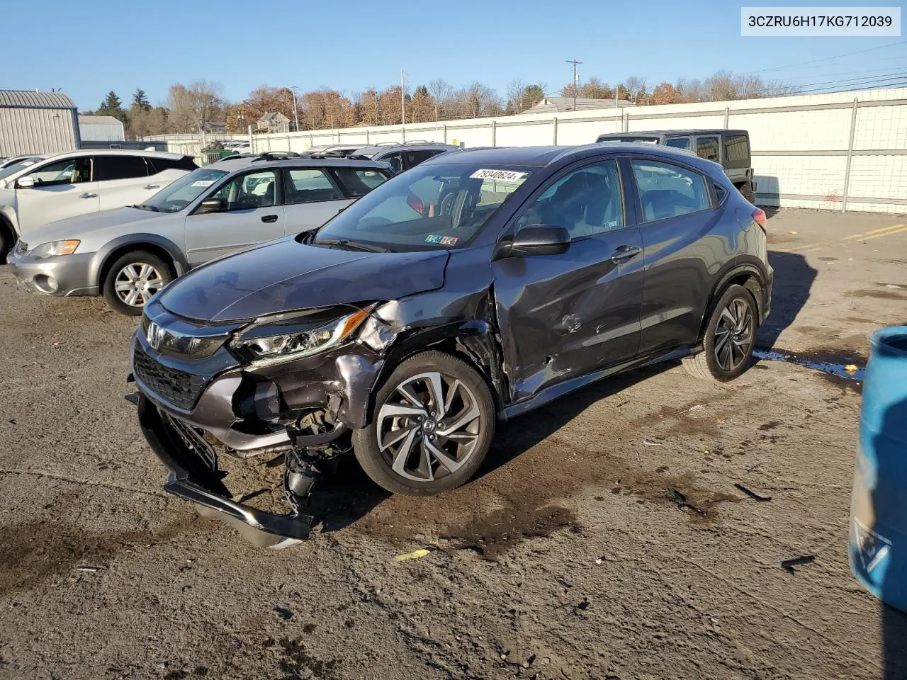 2019 Honda Hr-V Sport VIN: 3CZRU6H17KG712039 Lot: 79340624