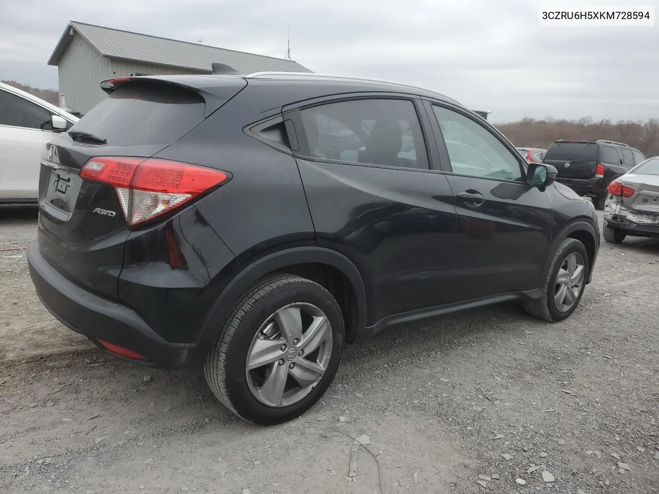 2019 Honda Hr-V Ex VIN: 3CZRU6H5XKM728594 Lot: 80860394