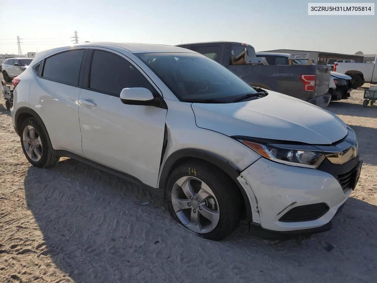 2020 Honda Hr-V Lx VIN: 3CZRU5H31LM705814 Lot: 74035484