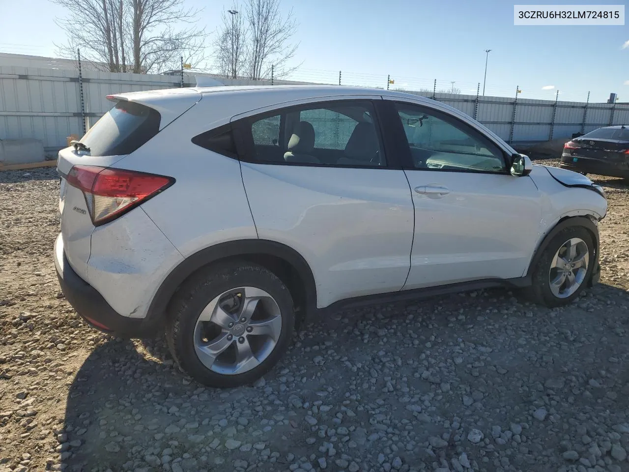 2020 Honda Hr-V Lx VIN: 3CZRU6H32LM724815 Lot: 80442404