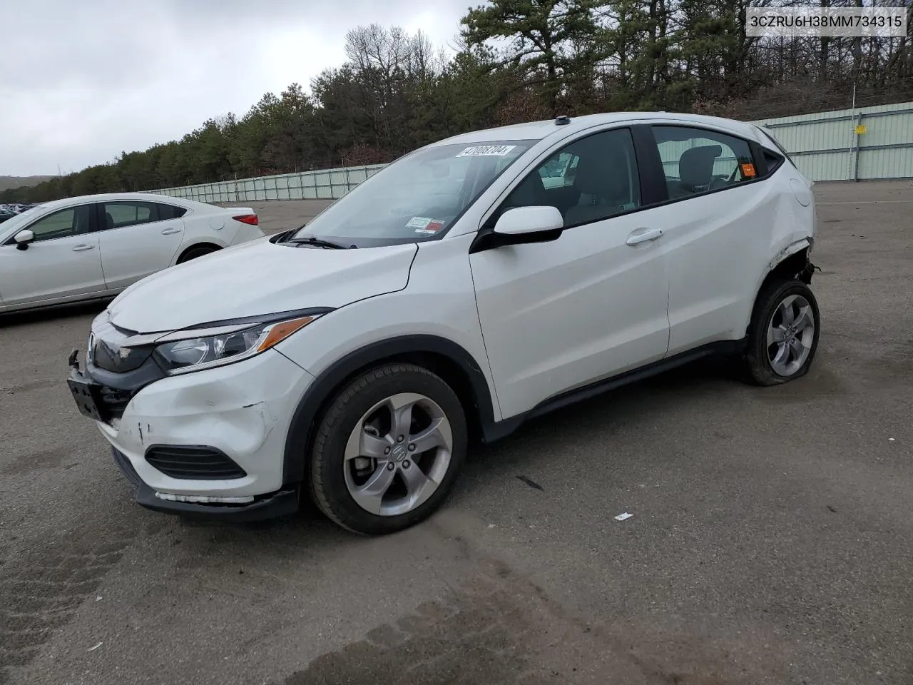 2021 Honda Hr-V Lx VIN: 3CZRU6H38MM734315 Lot: 47008704