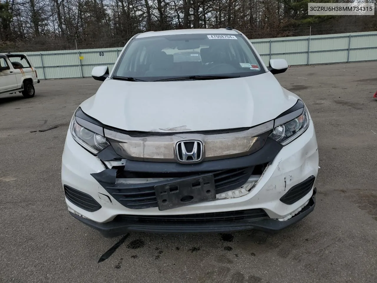 2021 Honda Hr-V Lx VIN: 3CZRU6H38MM734315 Lot: 47008704