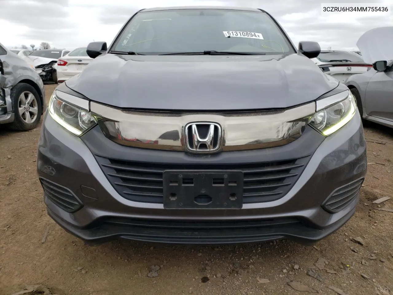 2021 Honda Hr-V Lx VIN: 3CZRU6H34MM755436 Lot: 51310894