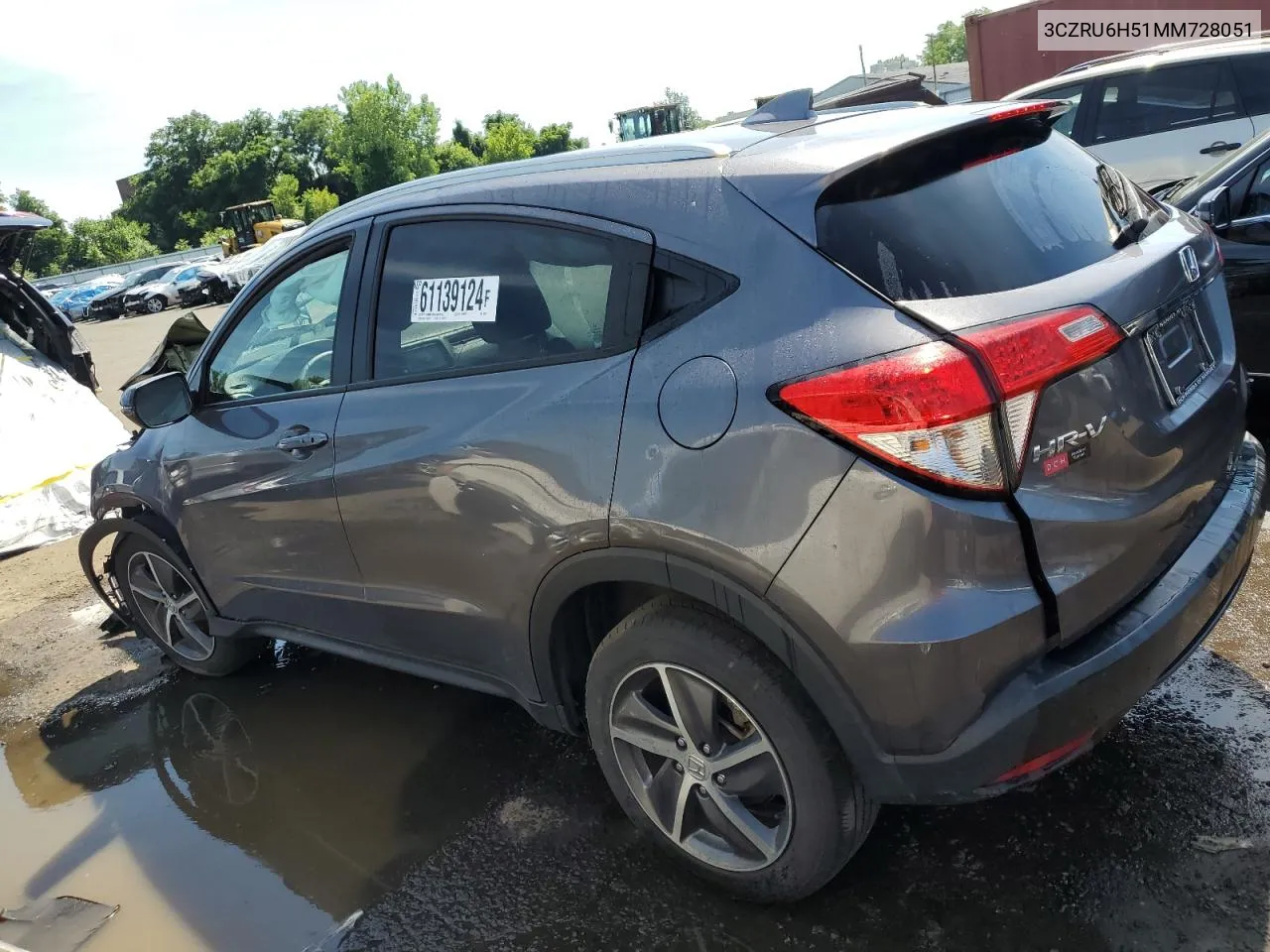 2021 Honda Hr-V Ex VIN: 3CZRU6H51MM728051 Lot: 61139124