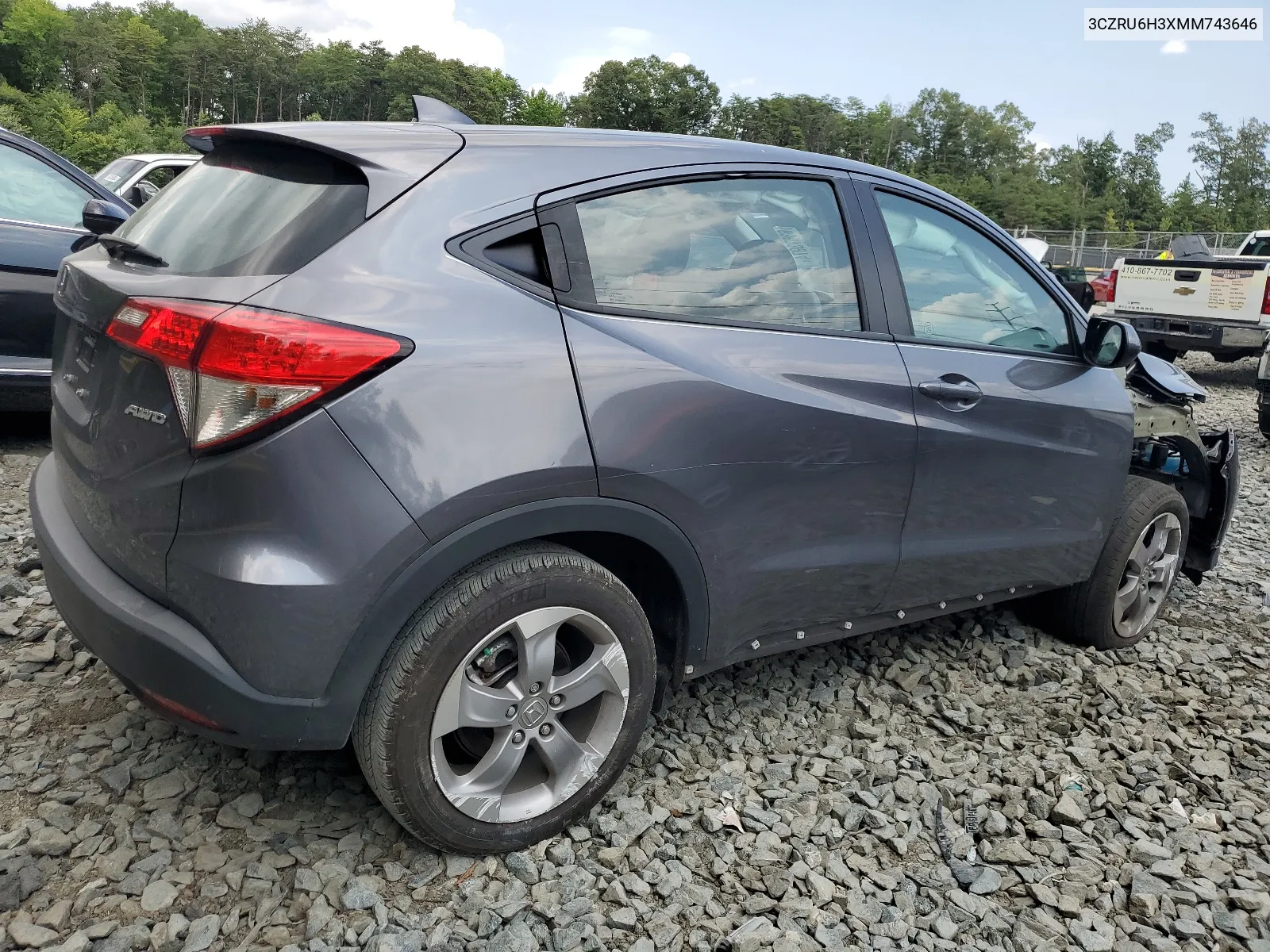 2021 Honda Hr-V Lx VIN: 3CZRU6H3XMM743646 Lot: 63673974