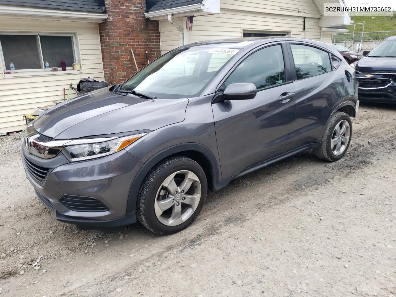 2021 Honda Hr-V Lx VIN: 3CZRU6H31MM735662 Lot: 66488694