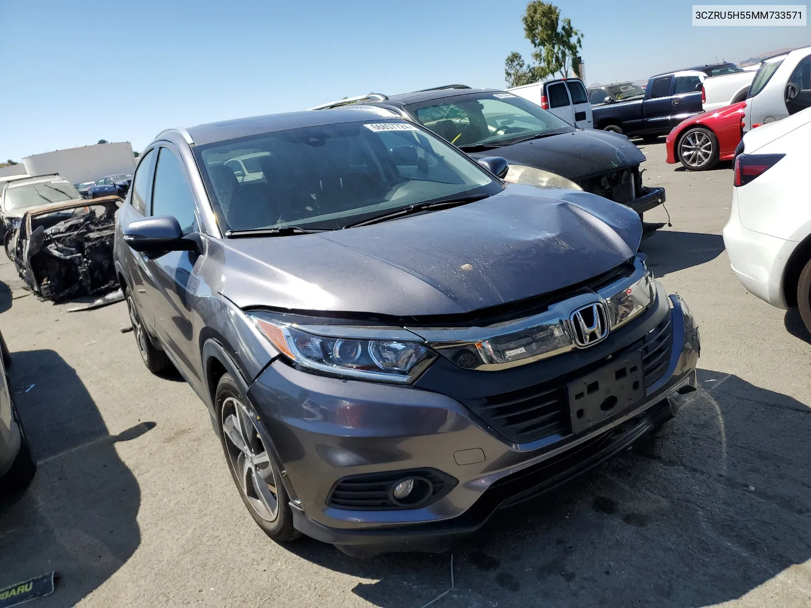 2021 Honda Hr-V Ex VIN: 3CZRU5H55MM733571 Lot: 66857724