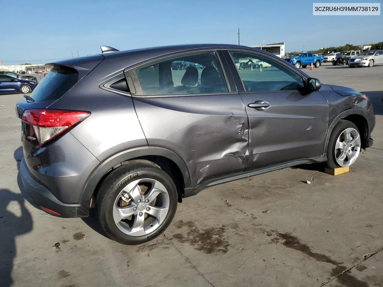 2021 Honda Hr-V Lx VIN: 3CZRU6H39MM738129 Lot: 66961094